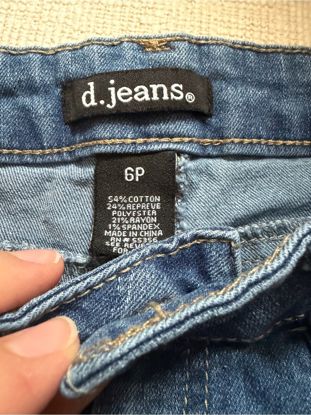 d. jeans Blue Ankle-Length Lace-Up Hem Cropped Jeans - Picture 5 of 5